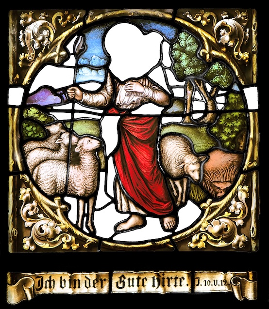 Glasfenster vom Guten Hirten - Spendenanzeiger 75,5 Prozent