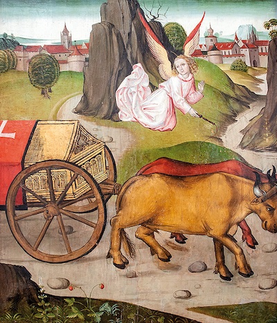 Gemälde: Leichenwagen mit Ochsen