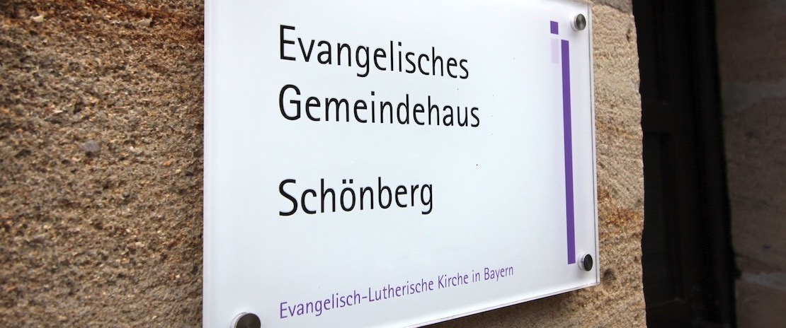 Acryl-Schild Gemeindehaus